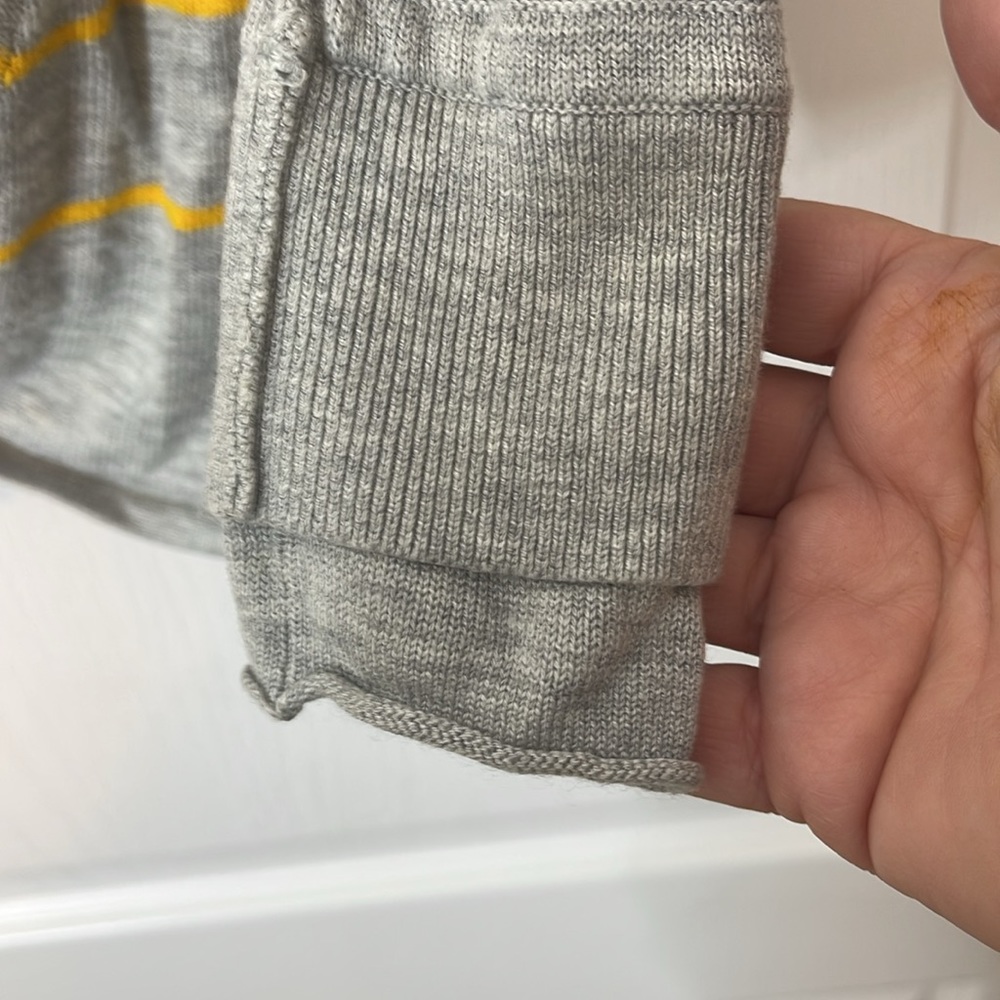 Lululemon Twist and Wrap Top Gray and Yellow Stripe Size 8 - Picture 8 of 11